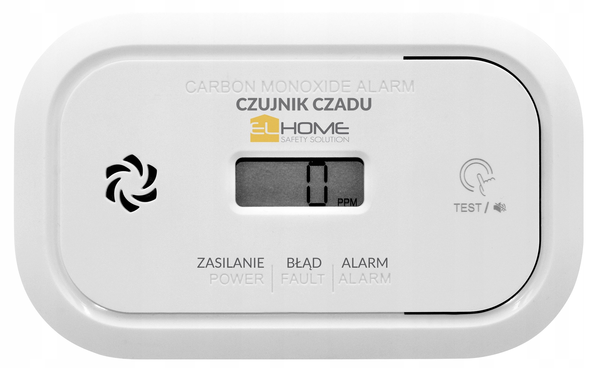 Detektor oxidu uhoľnatého EL HOME, LCD napájaný z batérie, test 300 str./min